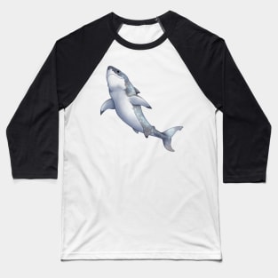 Cozy Great White Shark Baseball T-Shirt